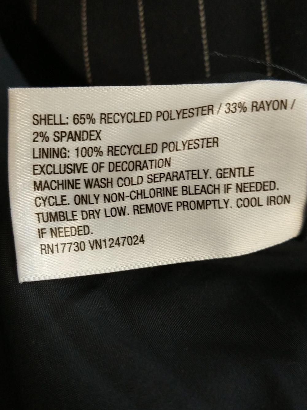 KBB by KAHLANA The ShirtBlazer Navy/White Striped XXL - Picture 4 of 5